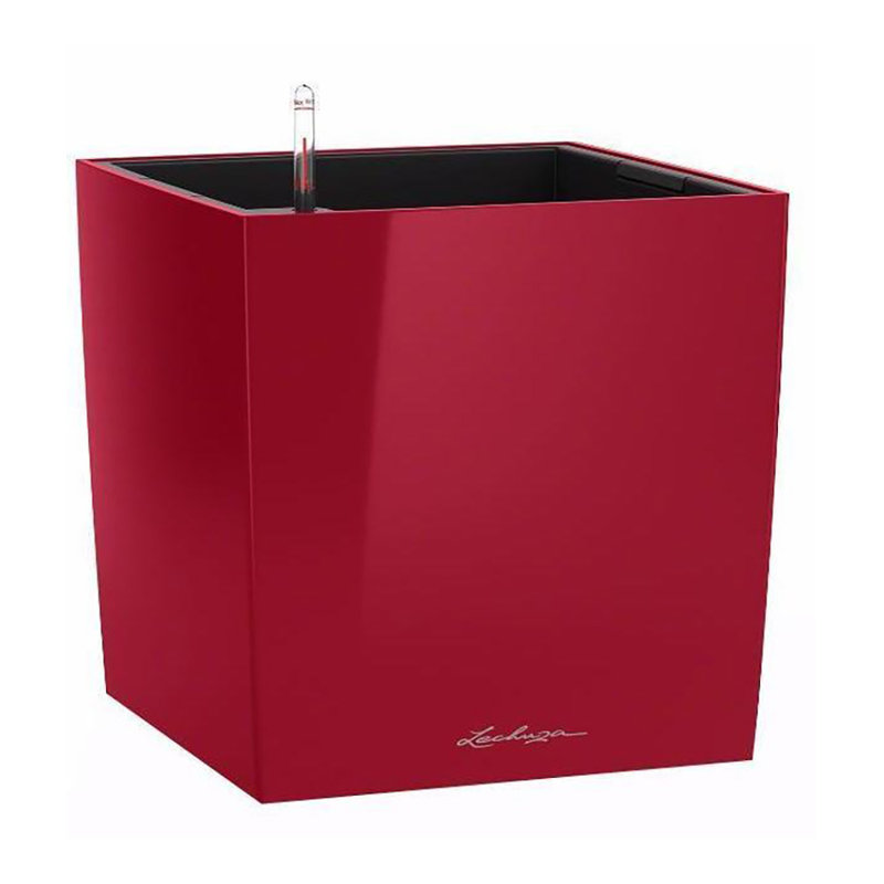 Pot Planter, 50cm H x 50cm W x 50cm D, Red