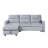 81.5"W Velvet Reversible Sleeper Sectional Sofa With Storage Chaise And Side Pocket-1667170211