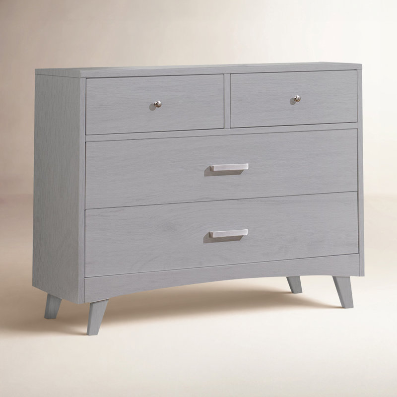 Commode 4 tiroirs Soho, Gris patiné