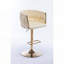 Repose-pieds chromé et base pivotante en velours à hauteur réglable et tabouret de bar simple Golden Leg-1262086398