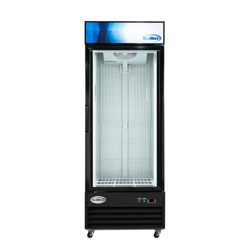31 in. 25 cu. ft. Commercial Indoor Glass-Door Ice Merchandiser Freezer in Black (KM-IM31-1GD)