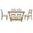 6-Piece Retro Dining Set, 1 Rectangular Table with 4 Upholstered Chairs and 1 Bench-81858191