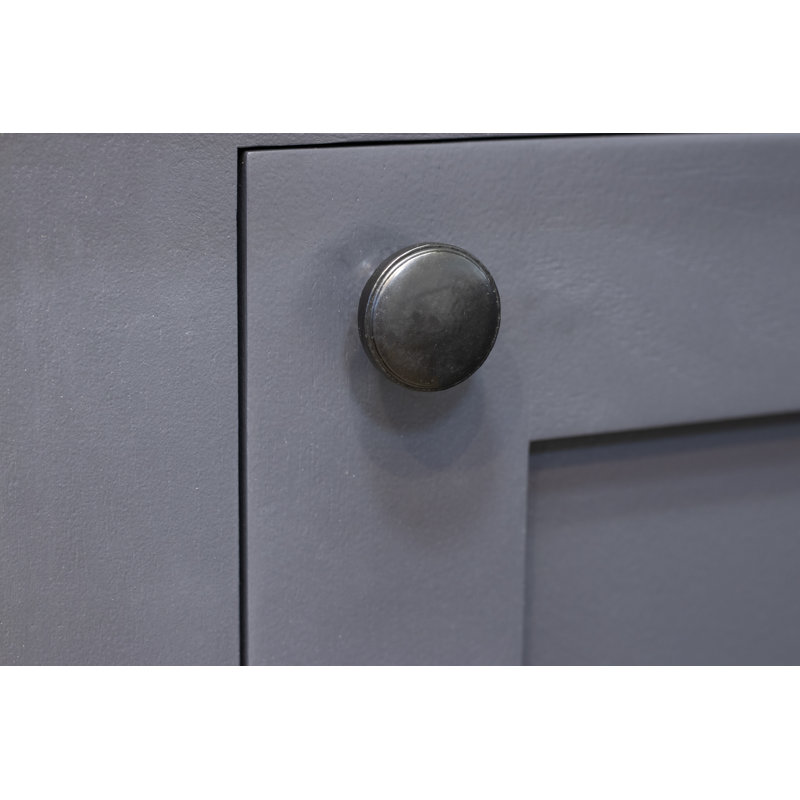 Ribbed 32mm Diameter Mushroom Knob, Black