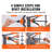 WFX Utility™ Rivet Nut Tool, 14” Rivnut Tool Kit with 7 PCS Metric and SAE Mandrels