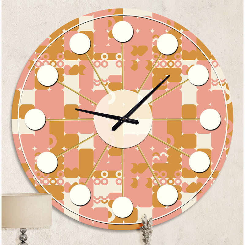 Horloge murale rose rétro, Moyenne