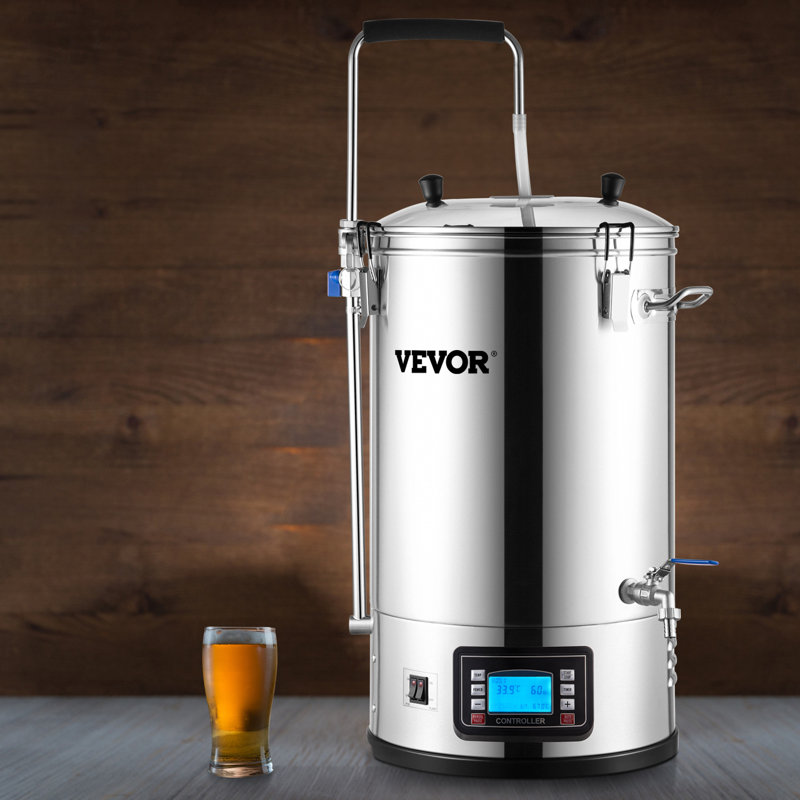 VEVOR 9.2 Gal Stainless Steel Electric Brewing System with LCD Panel