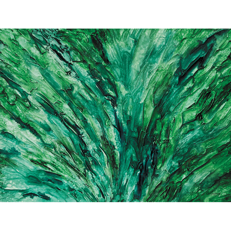 Abstrait orme sur toile par Cat Thurman Designs, H 12 po x l 18 po