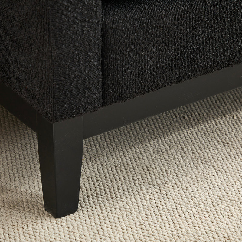 Banc rembourré de 66 po pour le lit d'une chambre, Noir, Noir, noir, noir, noir