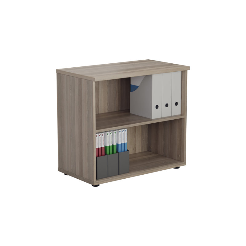 Buariki 73cm H x 80cm W Standard Bookcase, Grey Oak