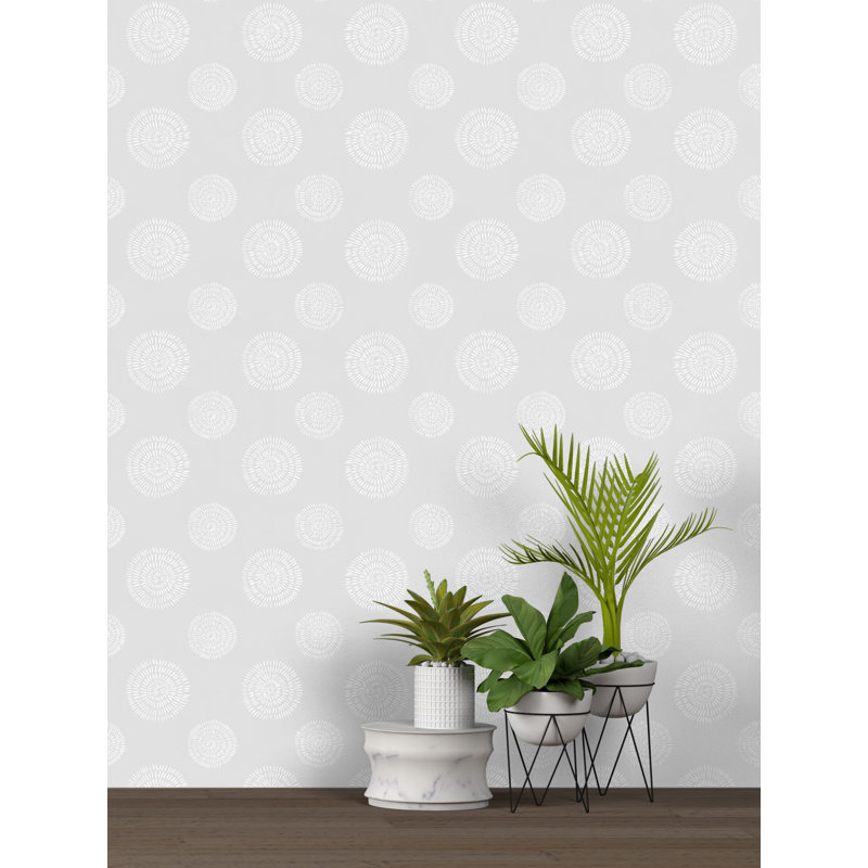 Susan Hable Geometric Wallpaper, Light Gray