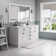Hartford 72" Carrara White Marble Countertop Bath Vanity in Pure White with Faucet and Mirror