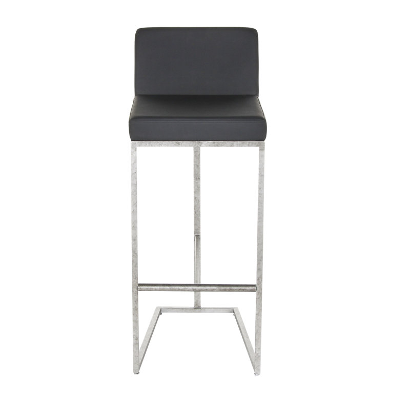 Outrageous Bar Stool, Black, Royal Silver
