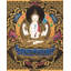 Chengrezig Mandala sur fond noir (Thangka sans brocart)