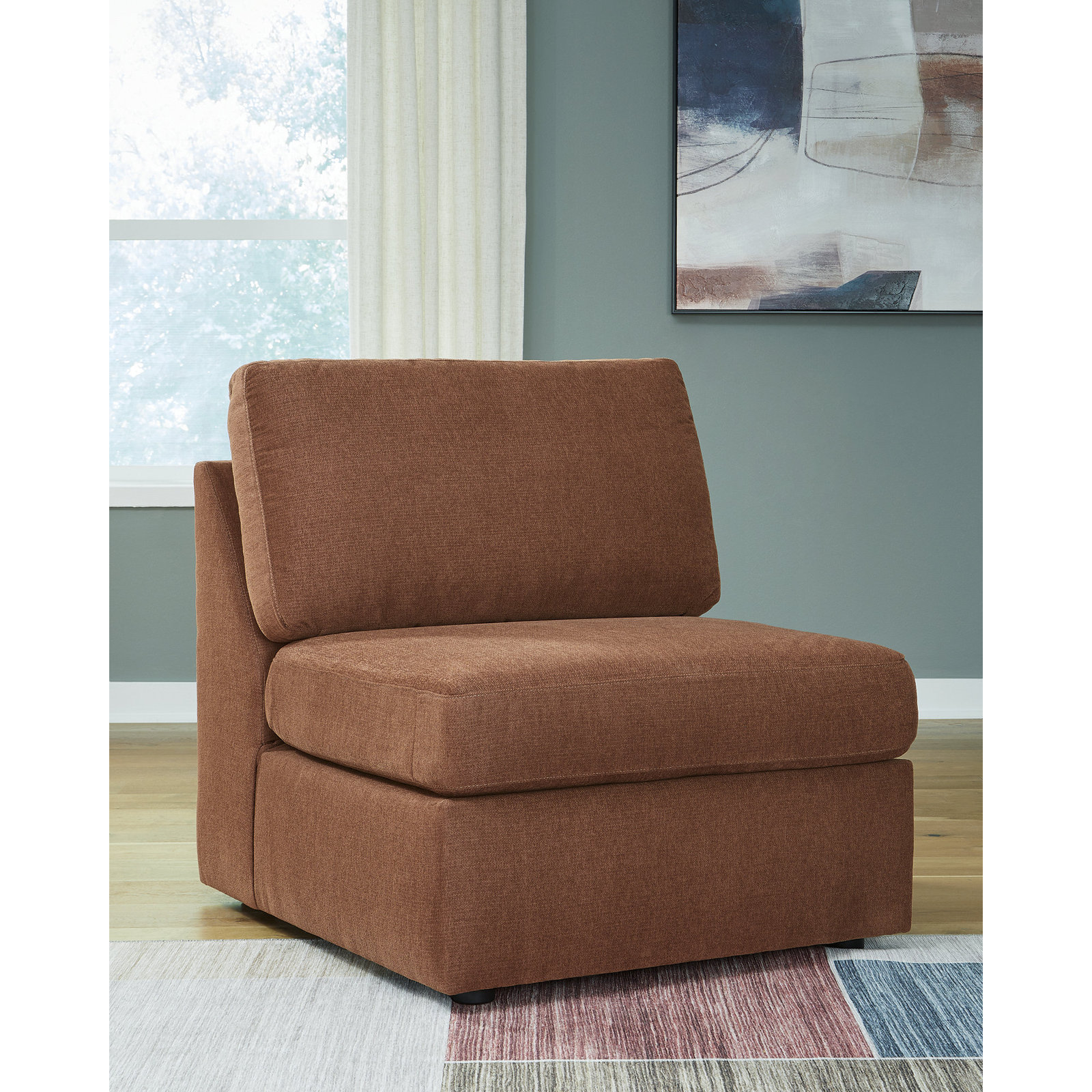 Bulwell 6-Piece Sectional, Orange Polyester