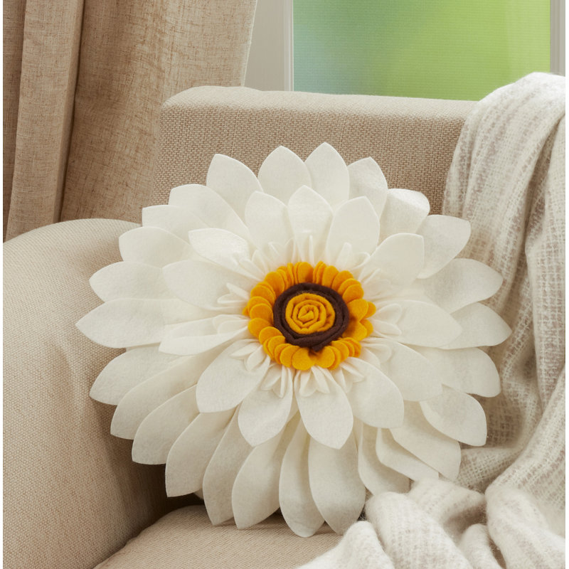 Fleur De Jardin Novelty Pillow Cover & Insert, Ivory