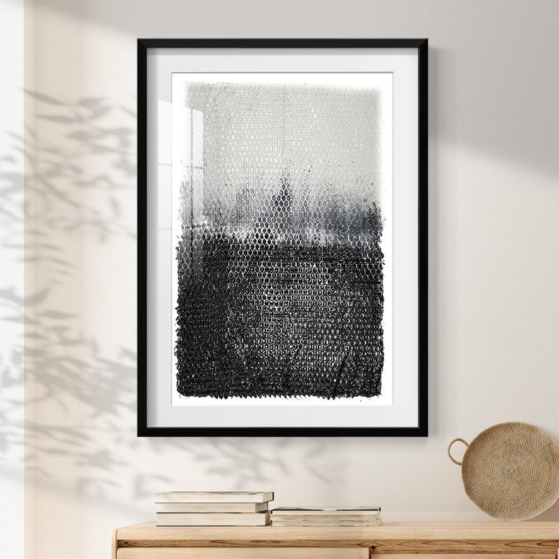 Printed Alabaster II -Framed Print, 28.5" H x 20.5" W, Black