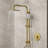 Wall Mount Pressure-Balanced Shower System, 10" Rainfall Shower Head with Slider Bar Handheld Spray-108999559