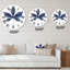 Horloge murale traditionnelle feuille de châtaignier bleu marine-60327744
