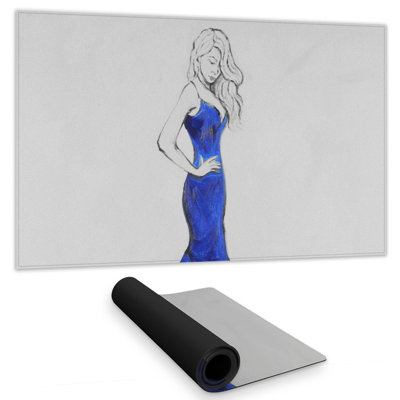 Lady in dress - 14.00"x24.25" Desk mat