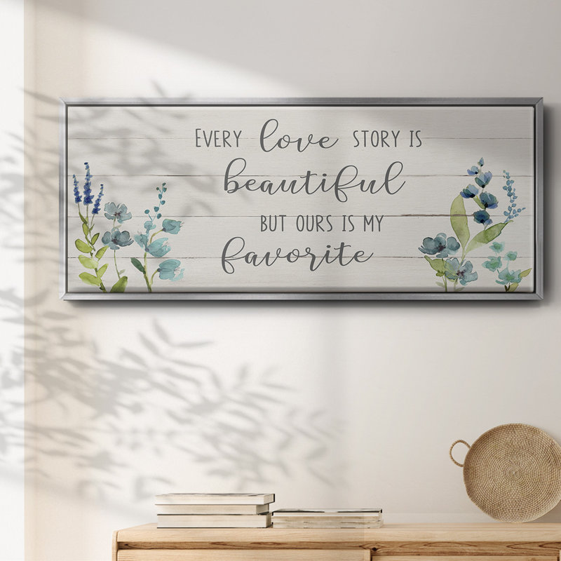 Love Story - toile encadrée, H 24 po x l 60 po