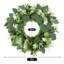 Ensemble de 6 bougies anneau d'eucalyptus artificiel