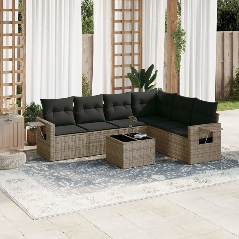 Vidaxl Garden Sofa Set Grey