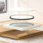 Miroir de salle de bain rond en verre trempé, tasseau français et cadre en aluminium-661991239-661991235