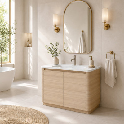 Single Bathroom Vanity with Ceramic Top