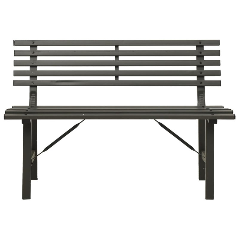 Banc de jardin en acier, Noir