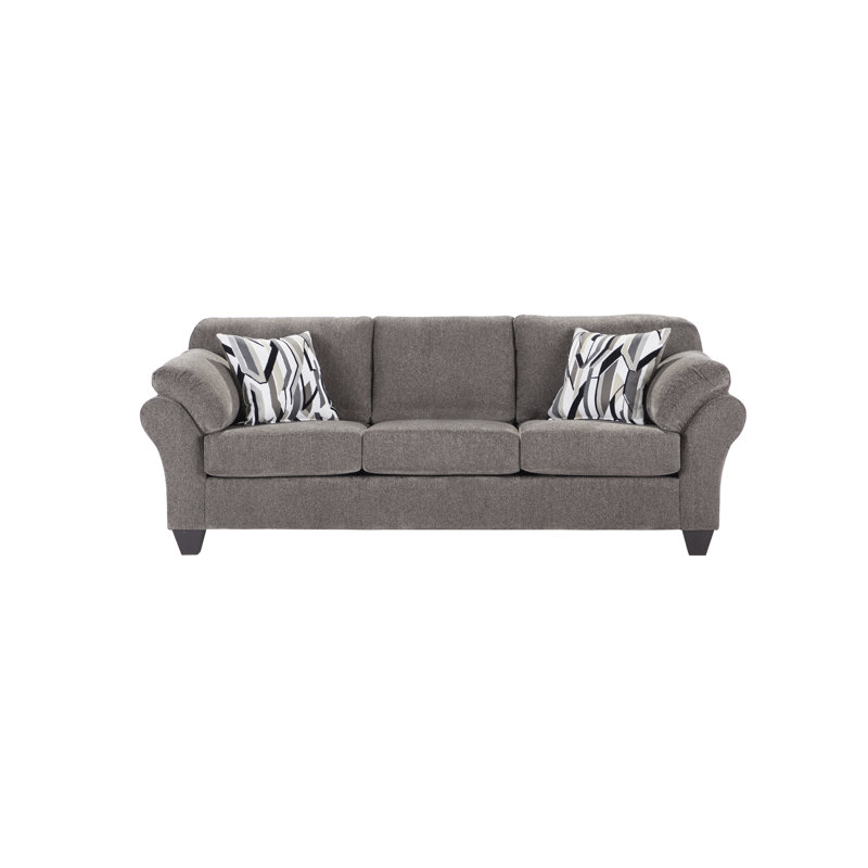 Canapé conforme à la norme CAL117 de 94 po Niagara, 100 % polyester gris