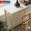 Console moderne étroite de 39,4 po avec station de charge intégrée et pieds en métal - table d'appoint mince pour le vestibule, le couloir ou le canapé derrière - capacité de 110 lb, facile à assembler, blanc