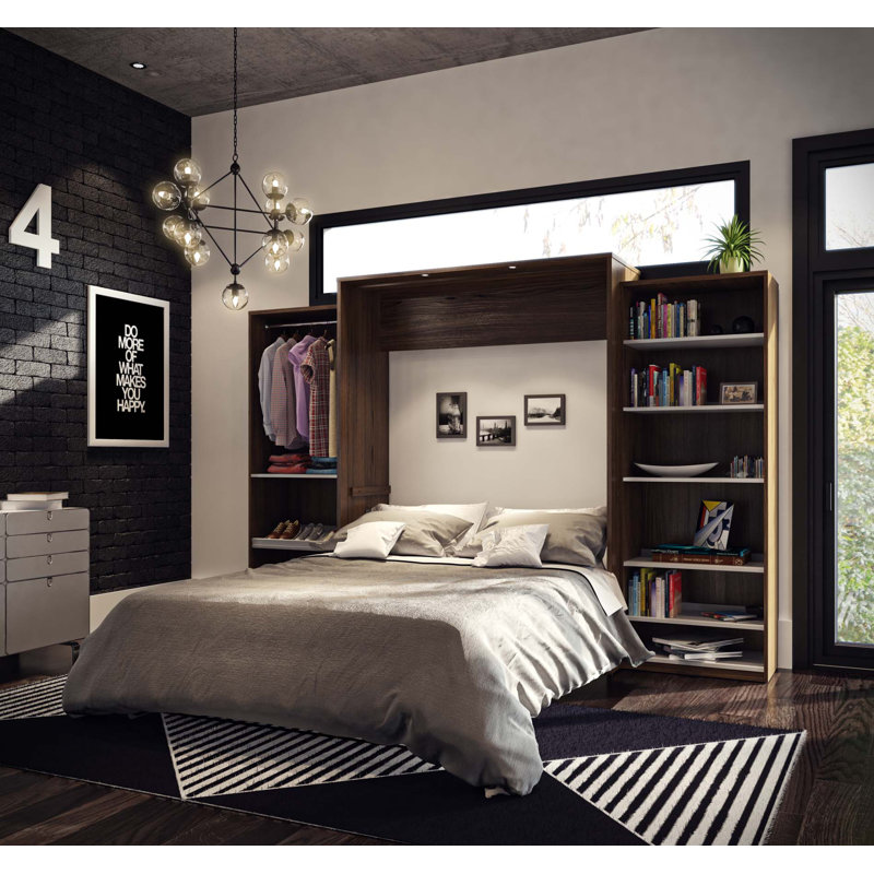 Osterman Murphy Bed, Queen, Bark Gray