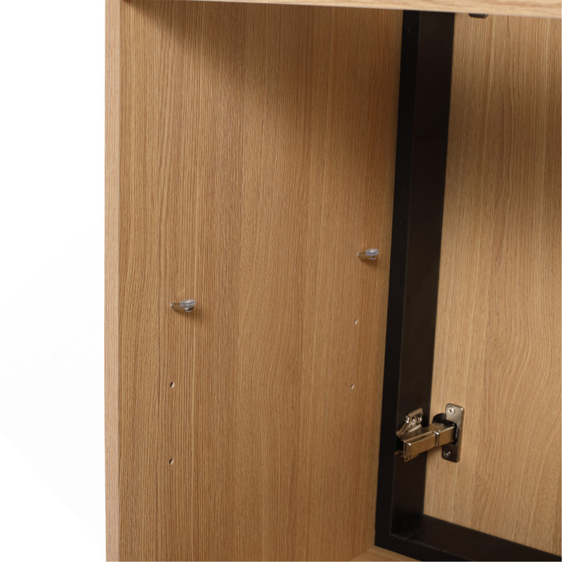 Meuble-lavabo 24 po sans lavabo supérieur, armoire de rangement moderne avec 2 portes à fermeture douce, meuble-lavabo simple