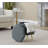 Ottoman In Gold Metal And Green Fabric With Storage-1967332233