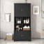 Armoire de salle de bain autoportante polyvalente avec plusieurs options de rangement-2097722753