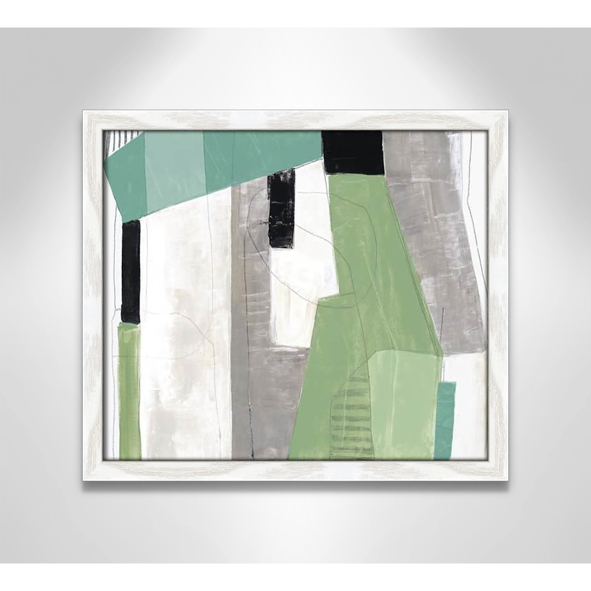 Evergreen Essence by Tom Reeves, No Mat, 13" H x 15" W x 0.75" D, White Slim Frame - Fine Art Paper Print