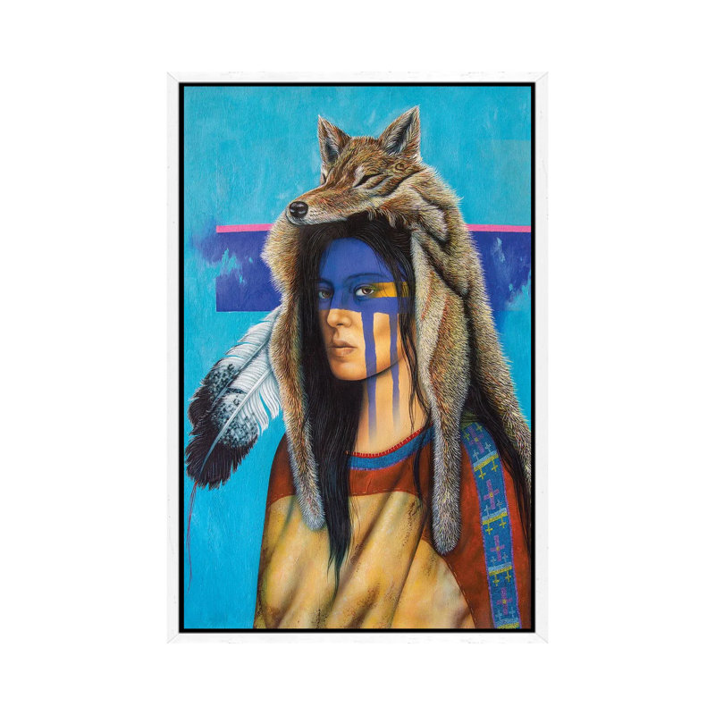 Return to Spiritland 1 Piece Painting on Canvas, 66.04 cm H x 45.72 cm W, White Framed