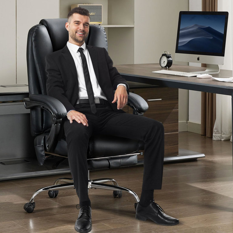 Fauteuil de massage avec fonction chauffante - Roues rembourrées et stables, massage ergonomique inclinable 90 à 135, capacité de 400 livres, réglable