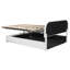 Lit plateforme avec toison blanche et housse de rangement hydraulique efficace-1630150070