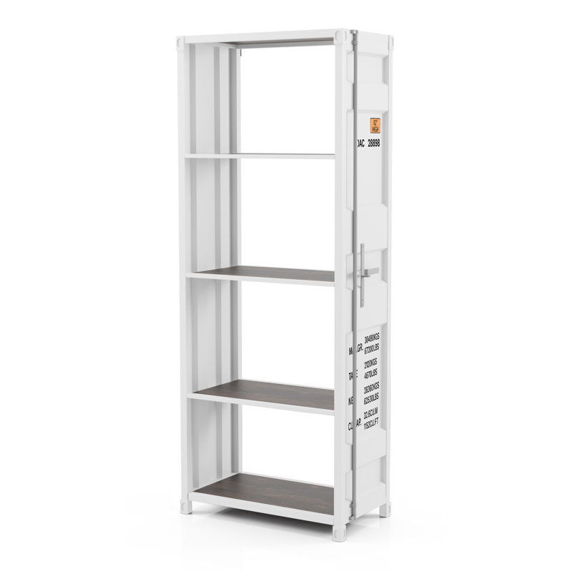 Bibliothèque standard en acier Shant, Blanc sable