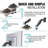 ELG F160N Full Motion Dual Monitor Desk Mount Swivel Stand Gas Spring for 17”-35” VESA Two Screens