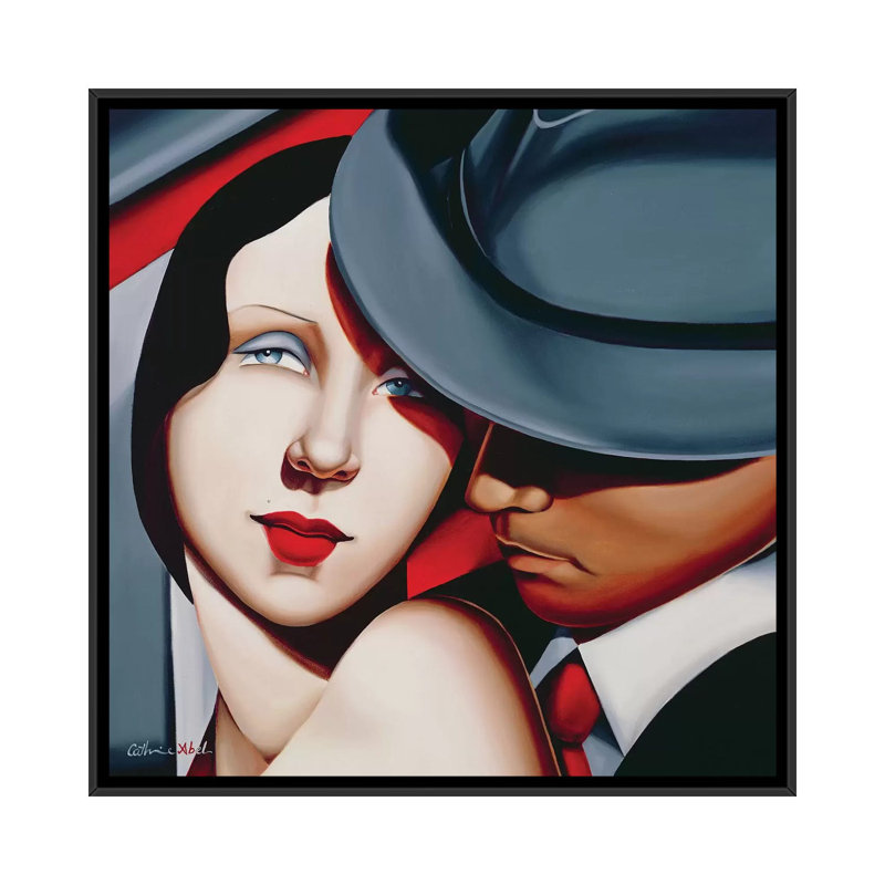 « adam & réveillon, gangster study » par catherinex, impression sur toile tendue, H 18 po x l 18 po x P 1,5 po, Pas de tapis