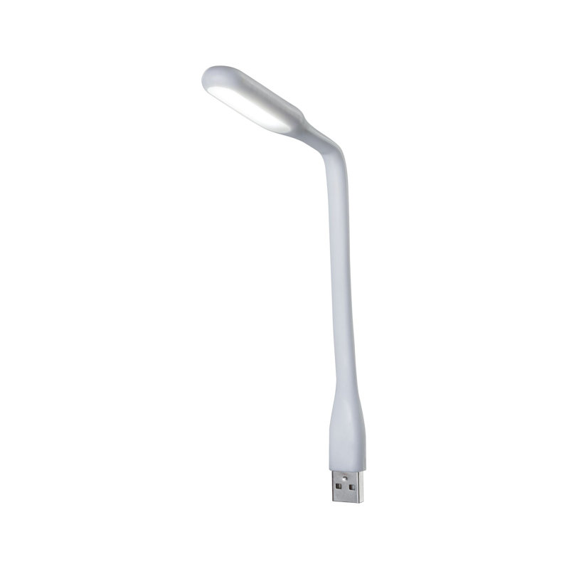 Saldana Adjustable USB Desk Lamp, White