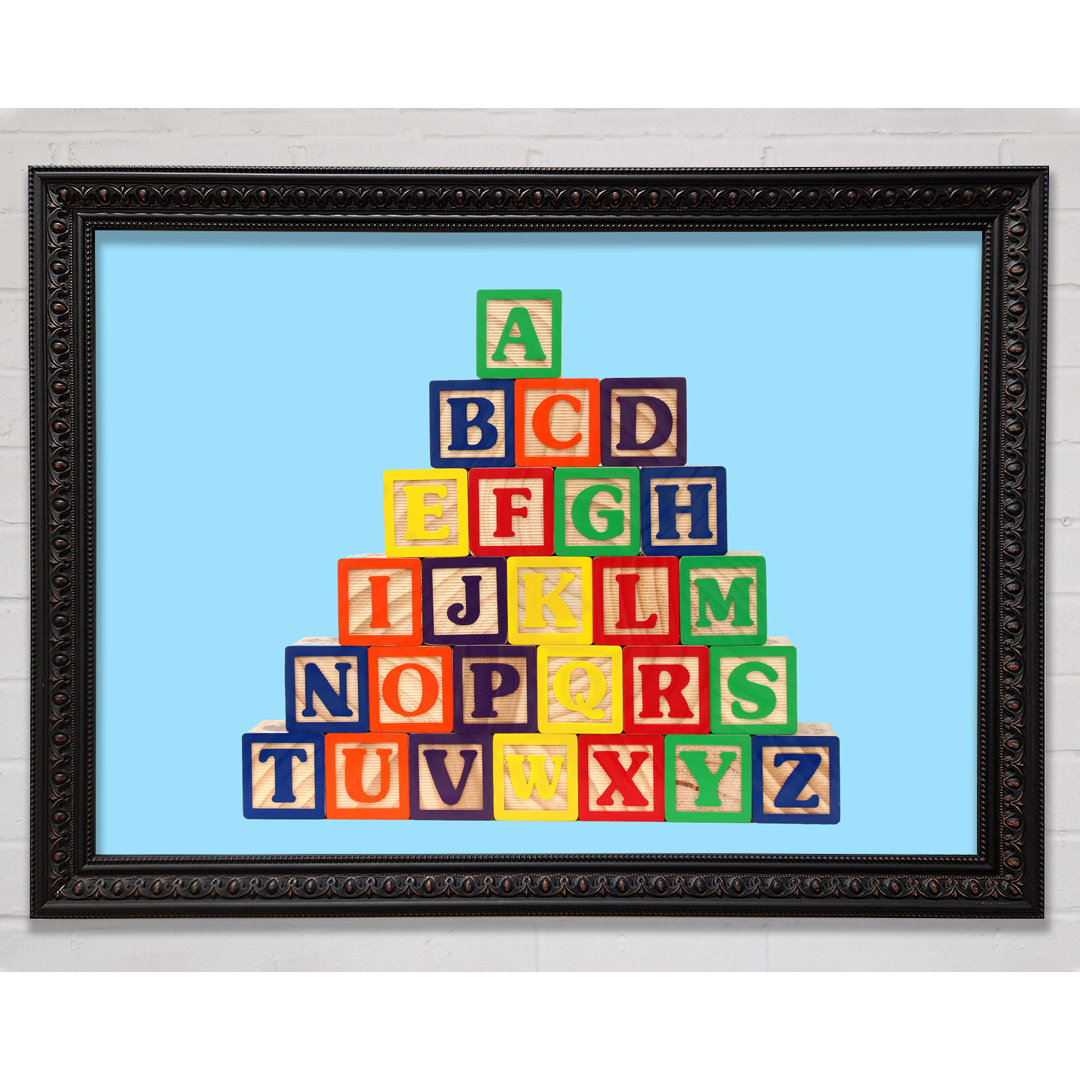 Alphabet Blocks Baby Blau - Druck