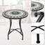 1 pièce, petite table d'appoint ronde florale, table à thé en fer avec balcon, table de coin décorative créative pour le salon intérieur