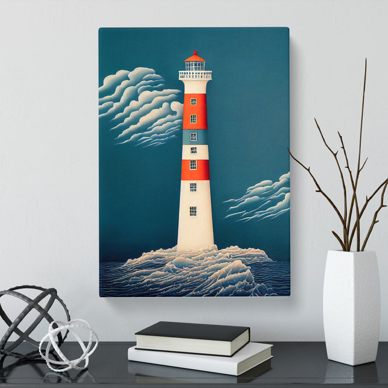 Cute Lighthouse - Wrapped Canvas, 50cm H x 35cm W x 3cm D