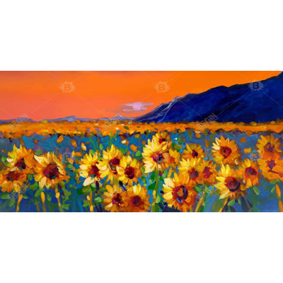 Field of sunflowers - 15.75"x31.50" Desk mat