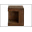 Table d'appoint contemporaine en noyer, hauteur de 25 pouces, utilisation intérieure / extérieure, table de chevet polyvalente ou table de bout avec découpe et tablette inférieure-1078811952
