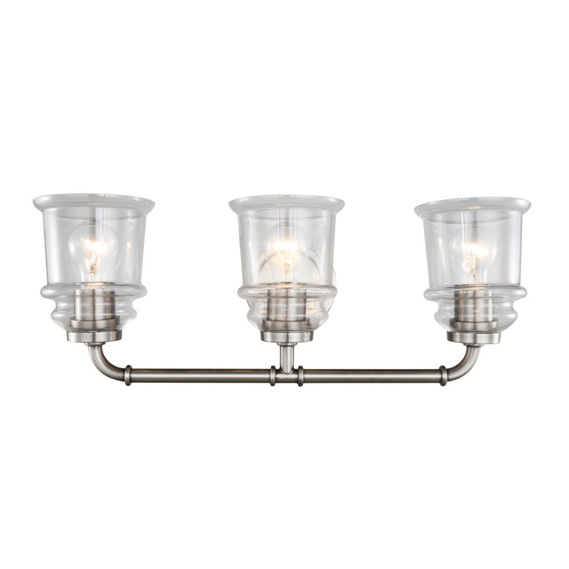 Éclairage pour meuble-lavabo 3 lumières Shifflett, Nickel antique
