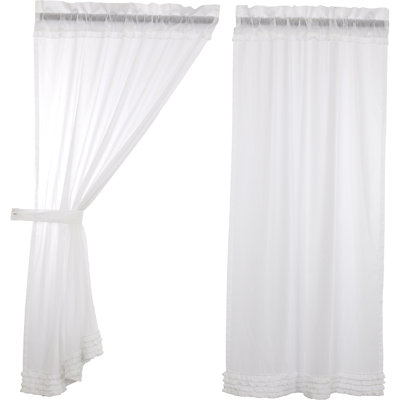 Paire de rideaux transparents avec passe-tringle Bloomberg